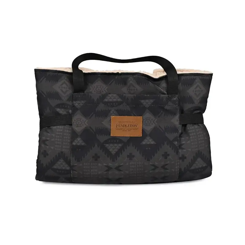 Carolina Pet Pendleton Travel Dog Bed Tote - Nehalem Gray