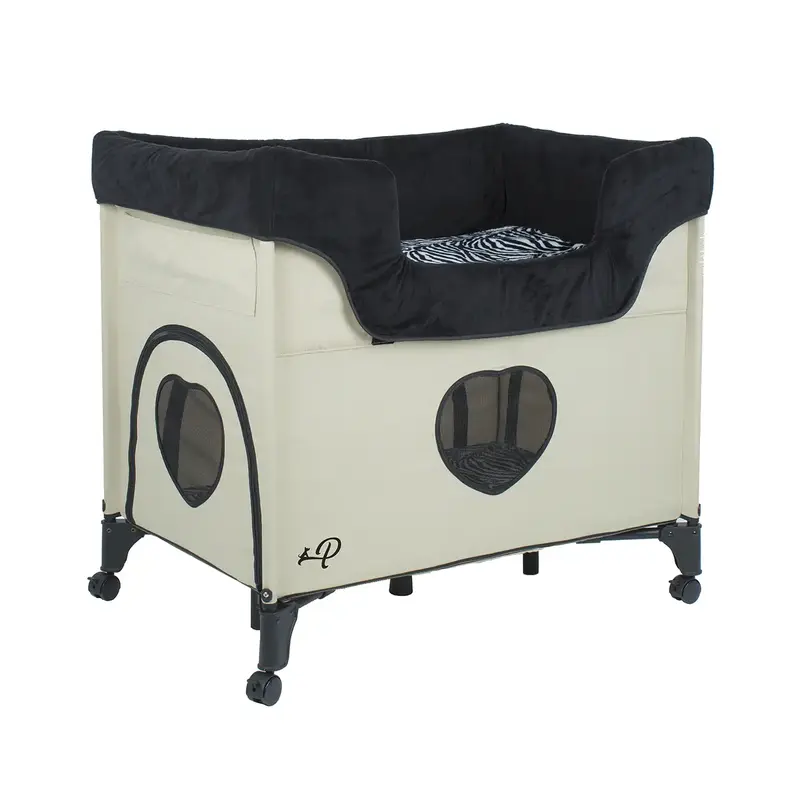 Petique Bedside Lounge Pet Bed - Zebra Vibes