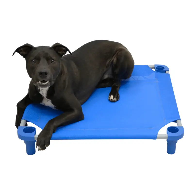 4Legs4Pets Solid Color Premium Weave Dog Cot - Blue