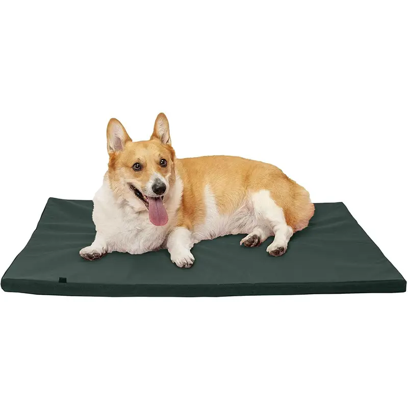 FurHaven Water Resistant Dog Kennel Pad - Green/Gray