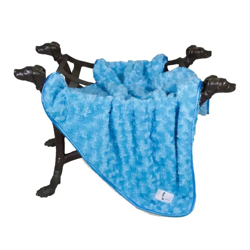 Hello Doggie Rosebud Pet Blanket - Turquoise
