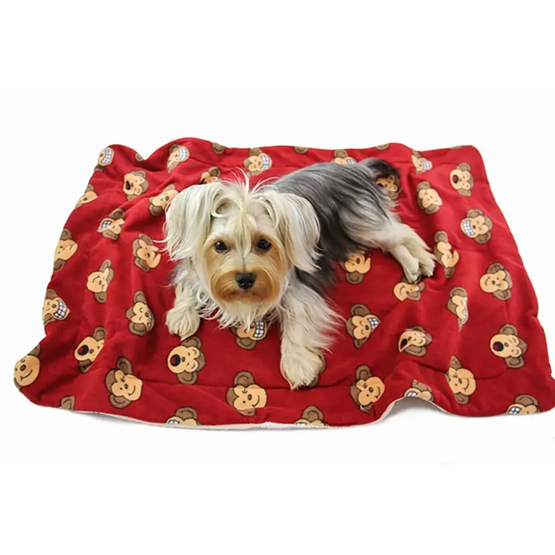 Klippo Silly Monkey Ultra-Plush Dog Blanket - Burgundy