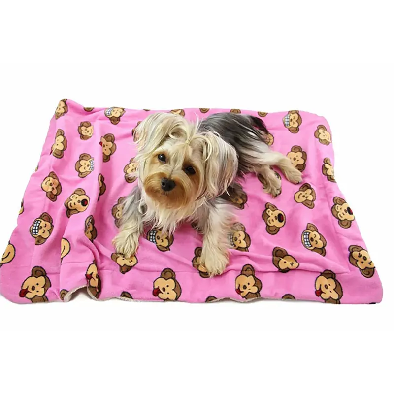 Klippo Silly Monkey Ultra-Plush Dog Blanket - Pink