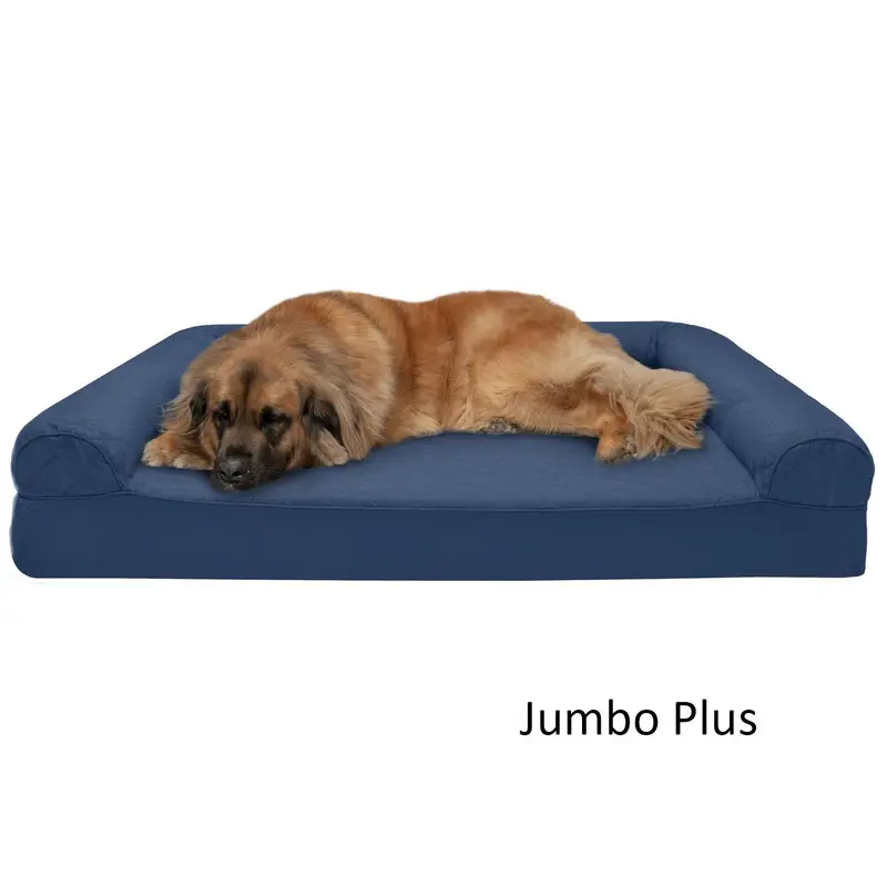 FurHaven Quilted Memory Top Sofa Pet Bed - Navy