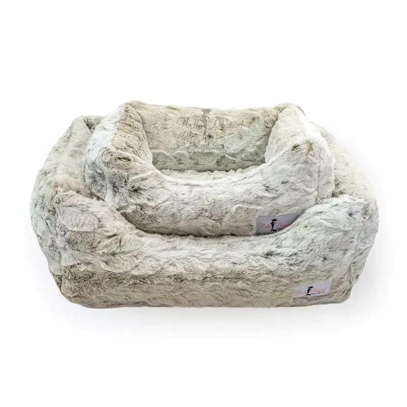 Hello Doggie Deluxe Dog Bed - Pearl Leopard