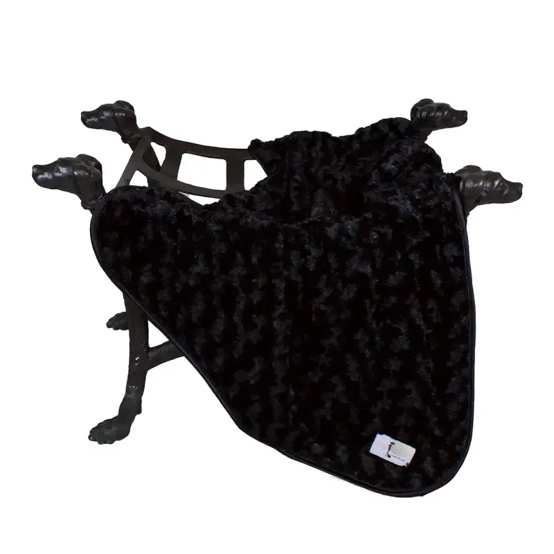Hello Doggie Rosebud Pet Blanket - Black