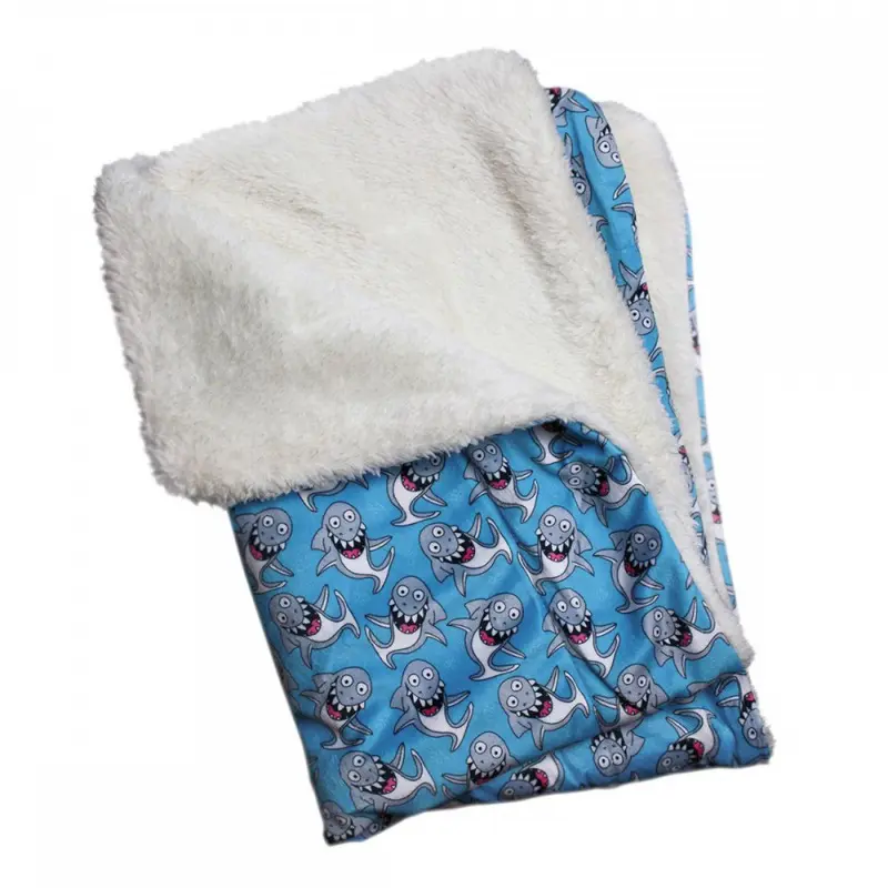 Klippo Silly Sharks Ultra Soft Minky/Plush Dog Blanket