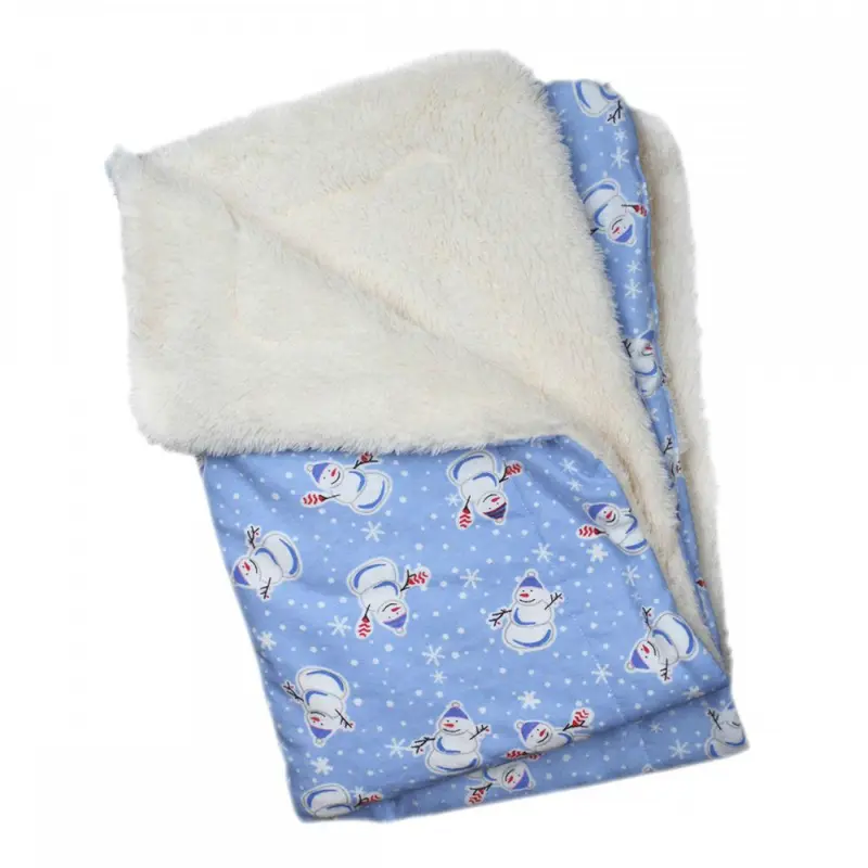 Klippo Snowman & Snowflakes Flannel Ultra-Plush Dog Blanket