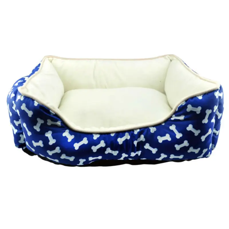 Slumber Pet Cuddler Dog Bed - Blue Bones