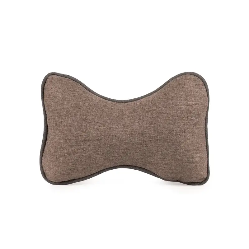 Carolina Pet GreenDog Luxe Linen & Velvet Bone Dog Pillow - Coffee