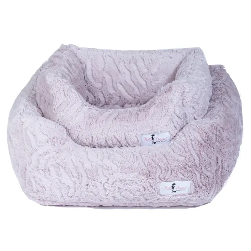 Hello Doggie Cuddle Dog Bed - Pink Ice