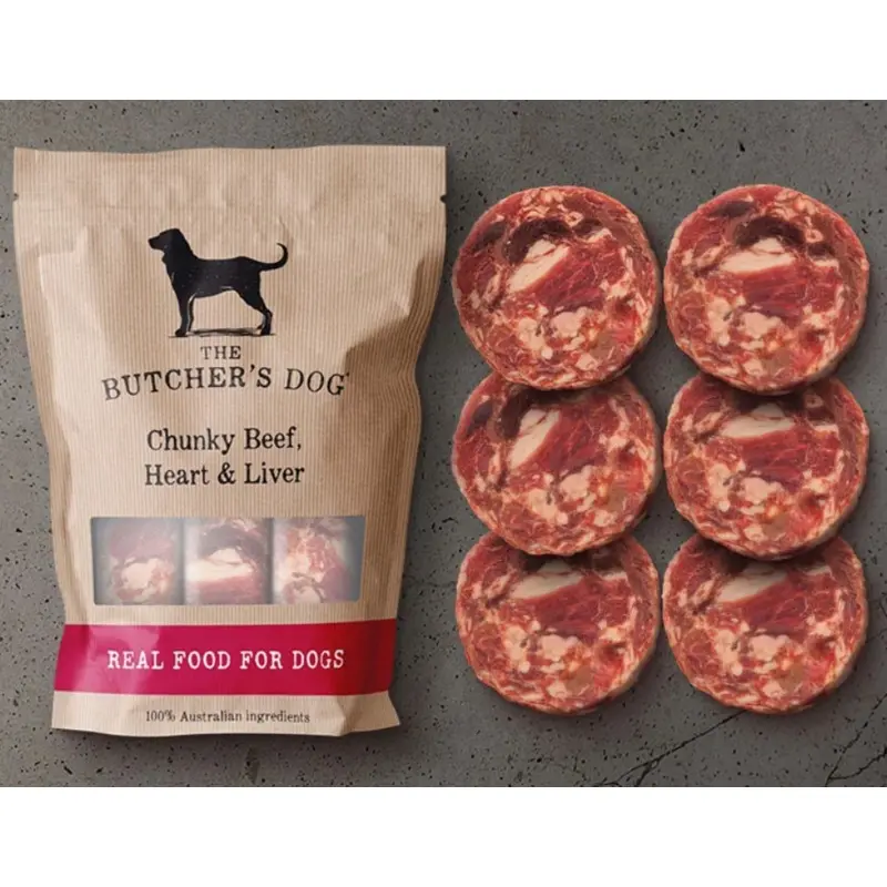 THE BUTCHER'S DOG CHUNKY BEEF HEART & LIVER 1.5KG