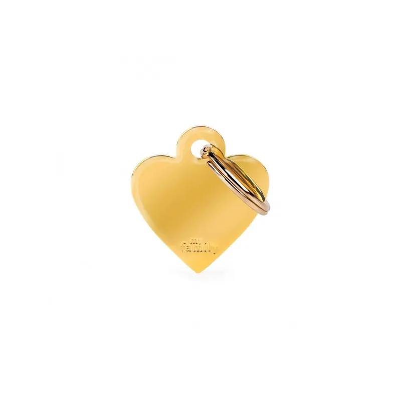 MY FAMILY BASIC HEART SML GOLD