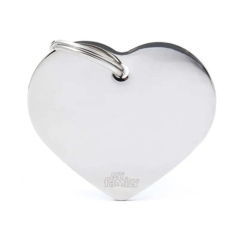 MY FAMILY BASIC HEART SML CHROME