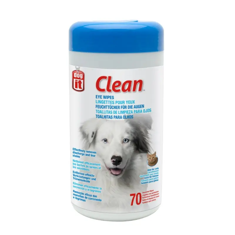 DOGIT CLEAN DOG EYE WIPES 70PK