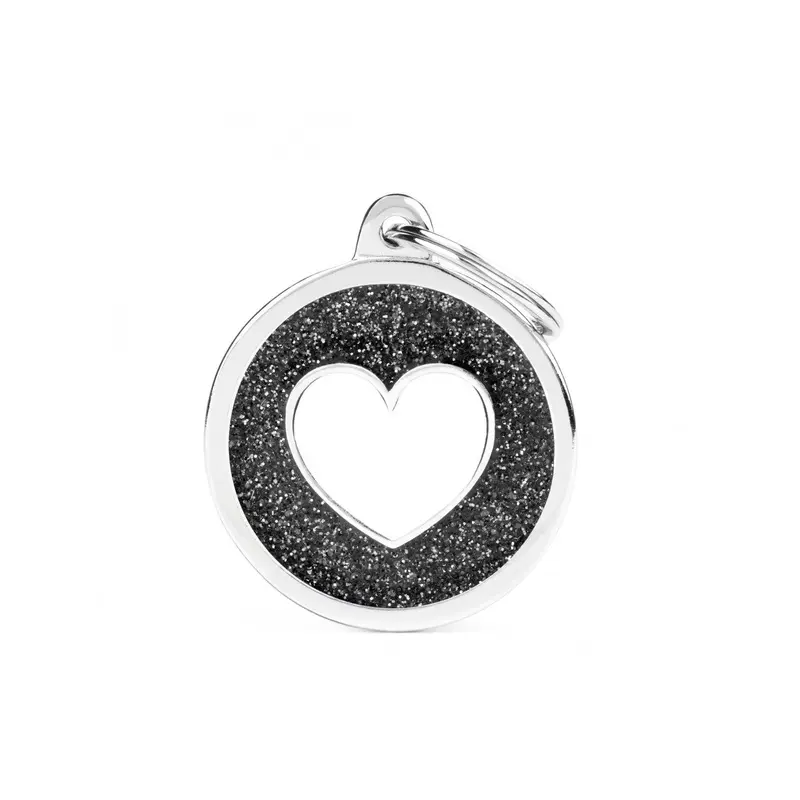 MY FAMILY SHINE CIRCLE HEART BLACK