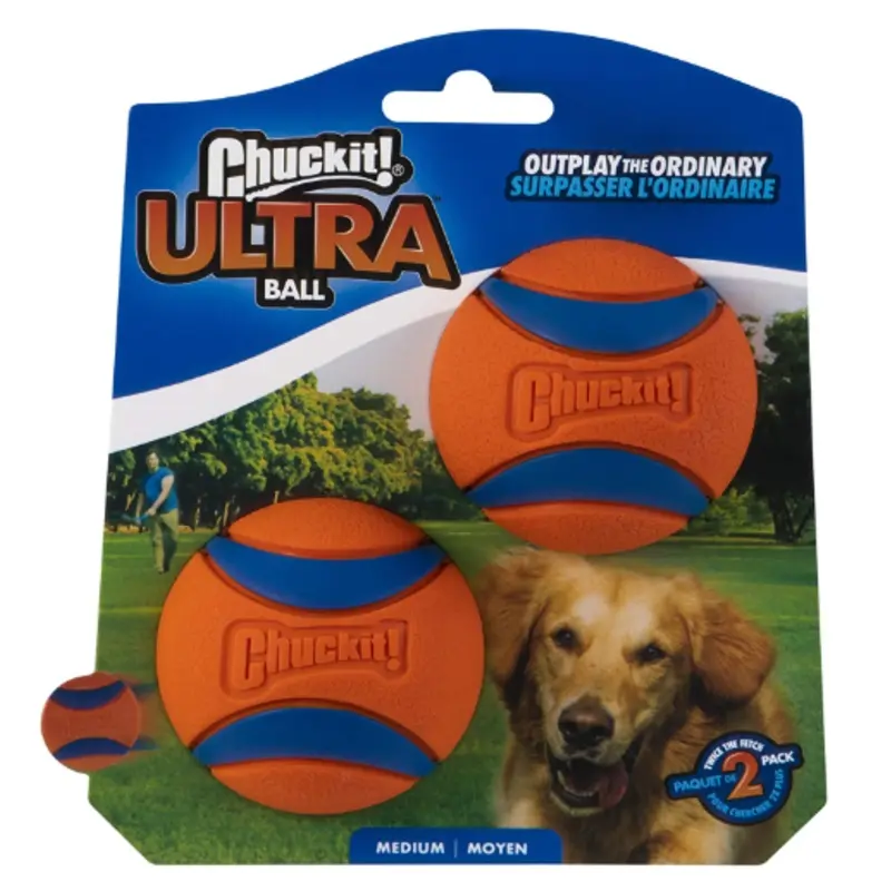 CHUCKIT ULTRA BALLS MED 2PK