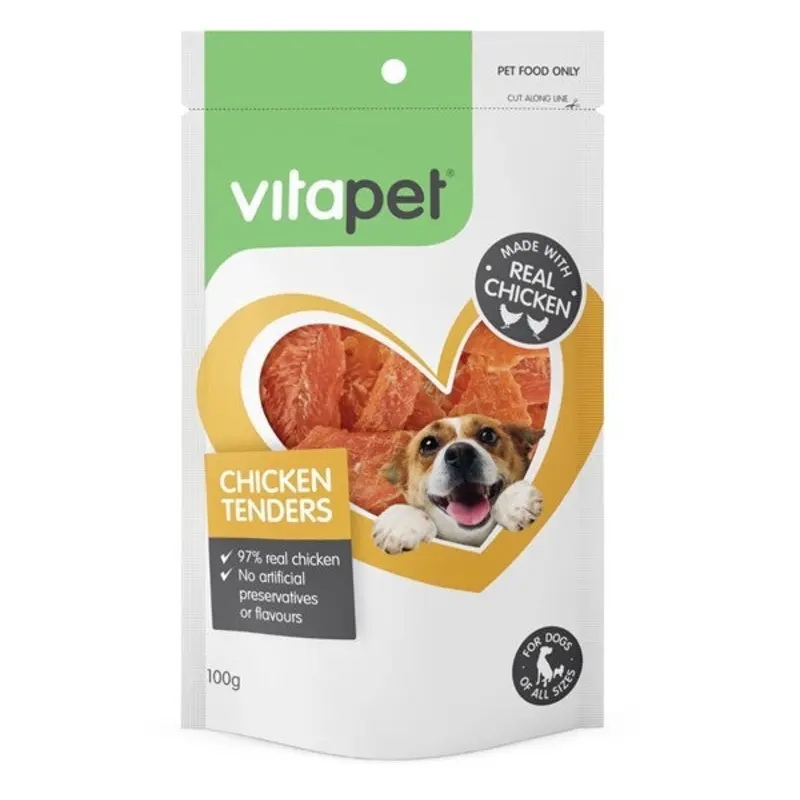 VITAPET JERHIGH CHICKEN TENDER 100G