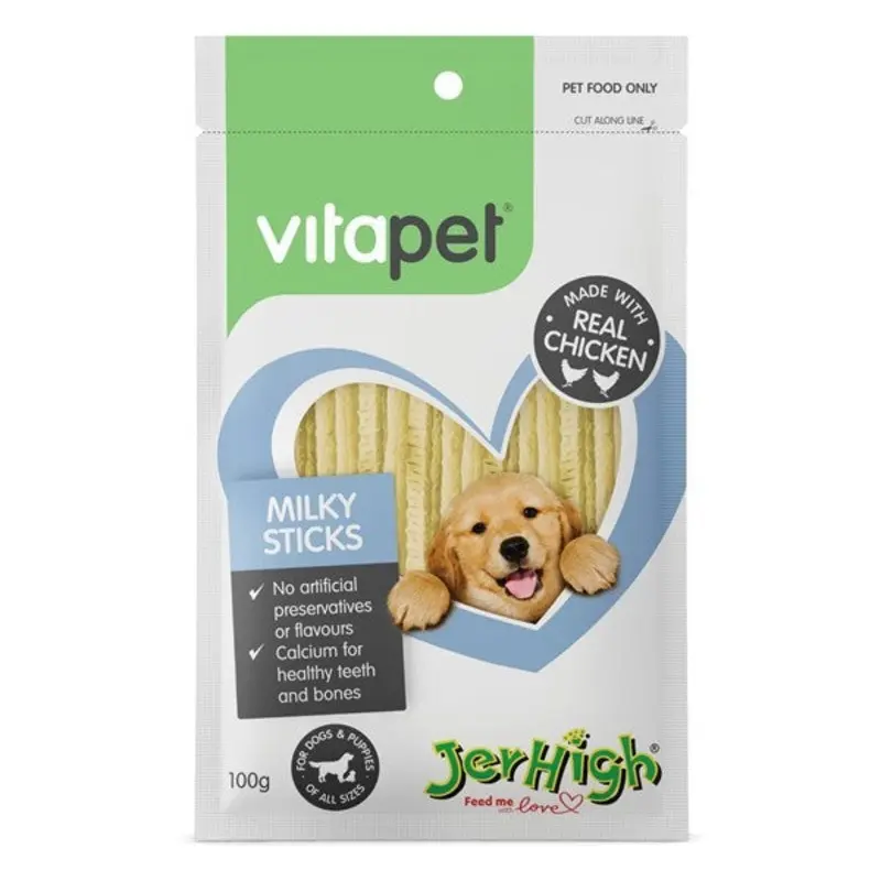 VITAPET JERHIGH MILKY STICKS 400G
