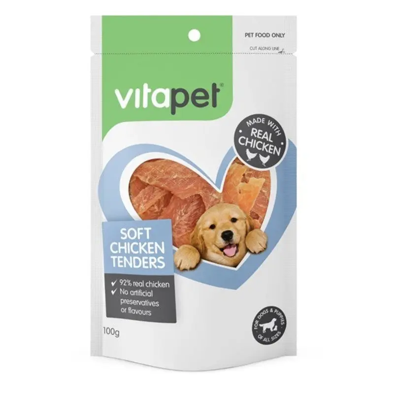 VITAPET JERHIGH SOFT CHICKEN TENDERS 100G