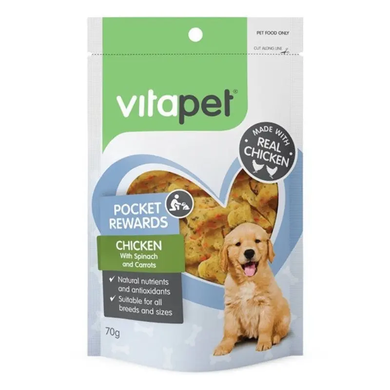 VITAPET TRAINERS CHICK/VEG BONE 70G