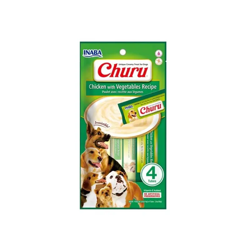 INABA CHURU CHICKEN & VEG PUREE 56G