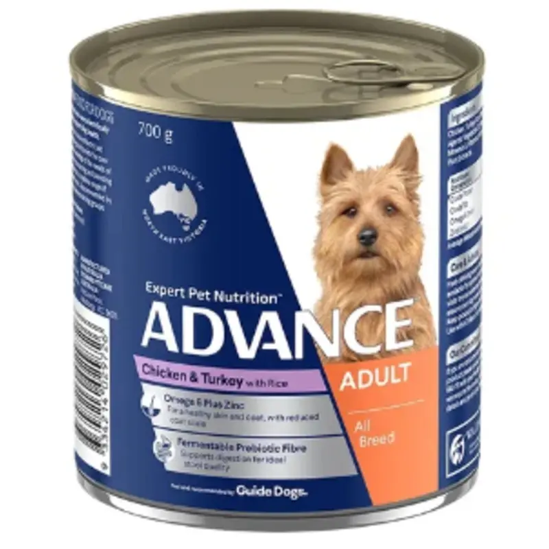 Pack of ADVANCE DOG WET CASSEROLE CHKN 700G