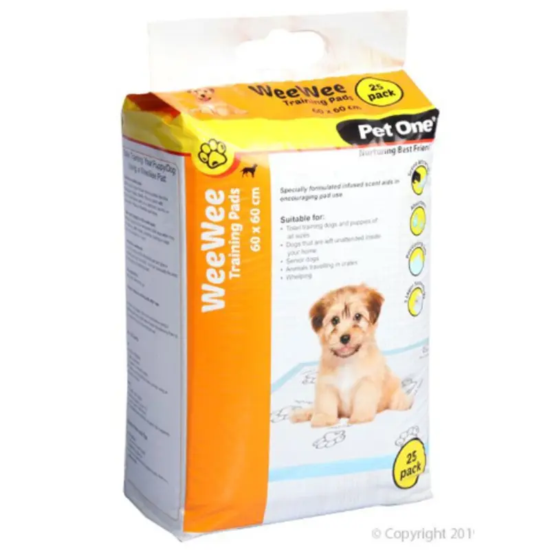 PET ONE WEEWEE TRAINING PAD 60X60CM 25 PACK
