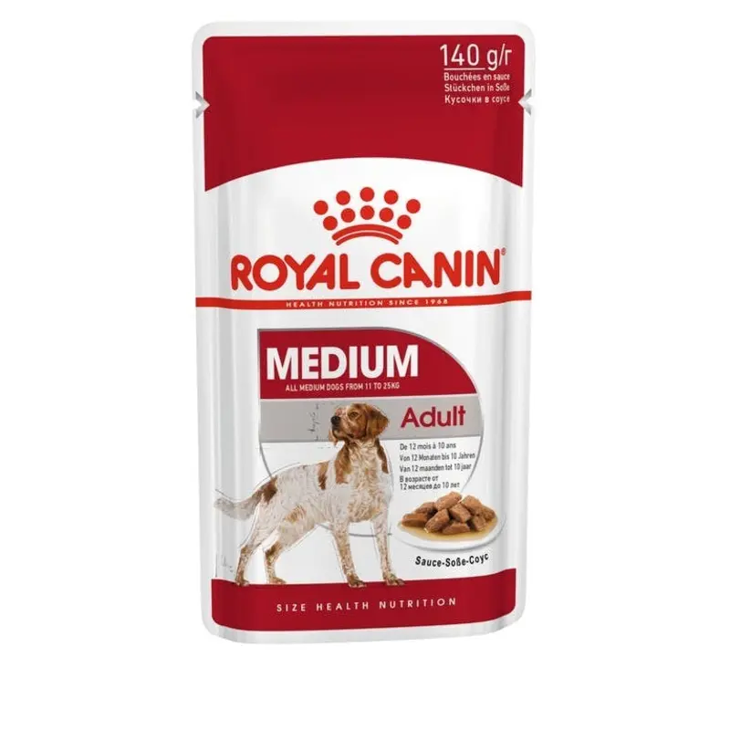 ROYAL CANIN DOG WET MED ADULT 140GX10