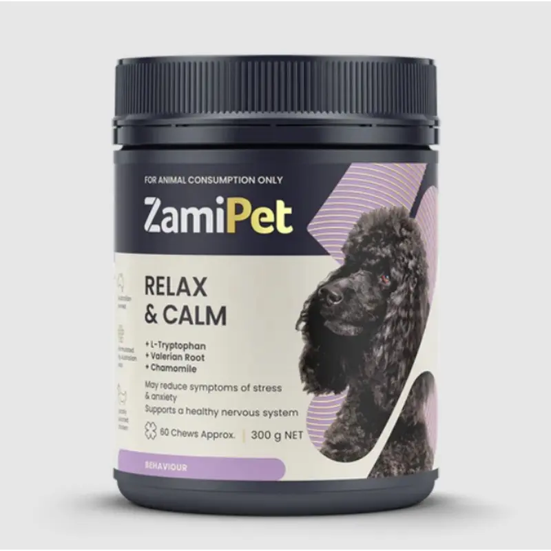 ZAMIPET RELAX & CALM FOR DOGS 300G 60 CHEWS