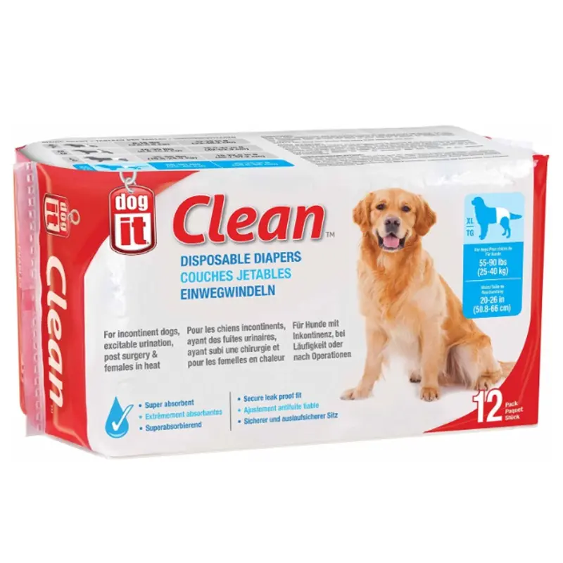 DOGIT DIAPERS XLGE 12PK