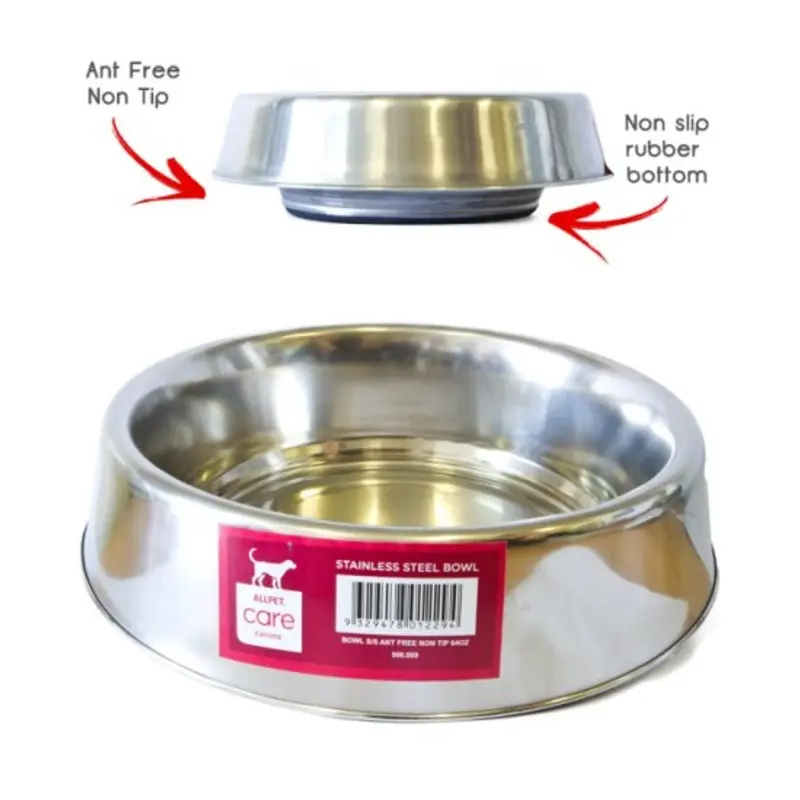 ALLPET ANT FREE STAINLESS STEEL BOWL 470ML