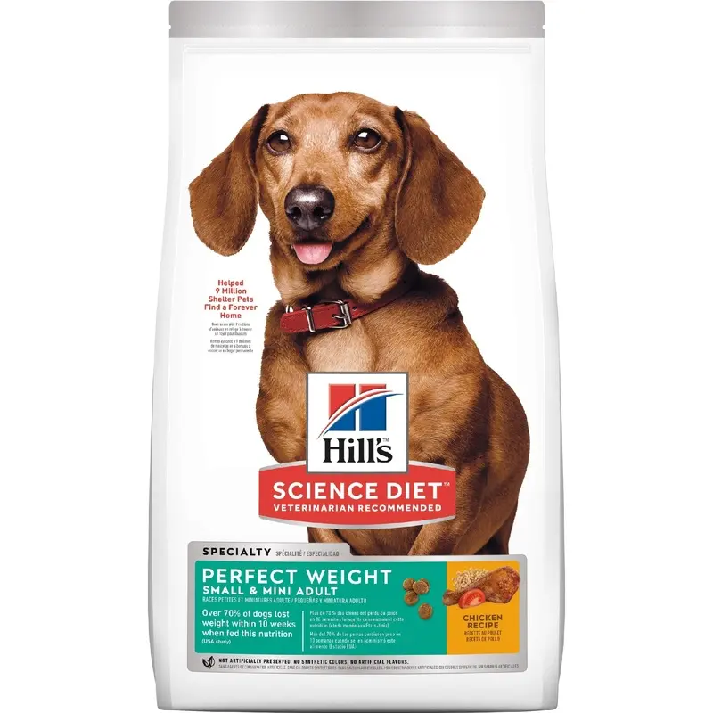 DISCONTINED-HILL'S SCIENCE DIET PERFECT WEIGHT SMALL & MINI ADULT DRY DOG FOOD 6.8KG