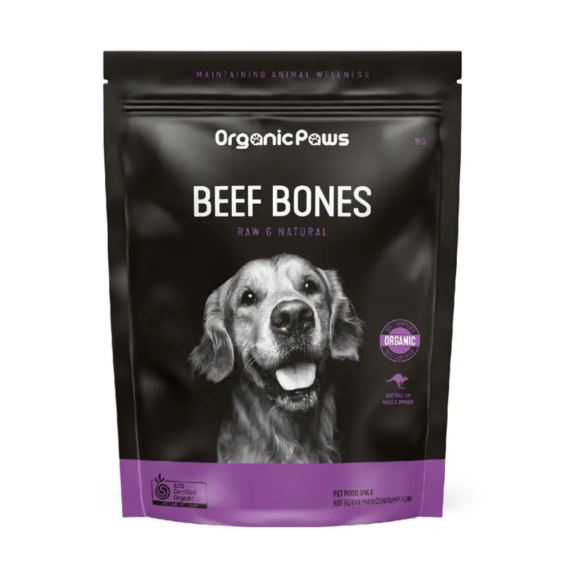 ORGANIC PAWS BEEF BONES 1KG