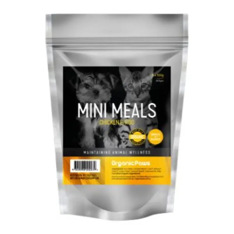 ORGANIC PAWS MINI MEALS CHICKEN & ROO 500G