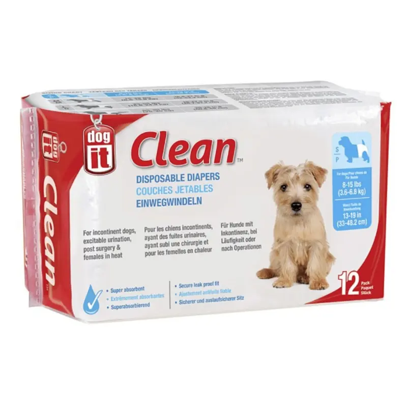 DOGIT DIAPERS SML 12PK