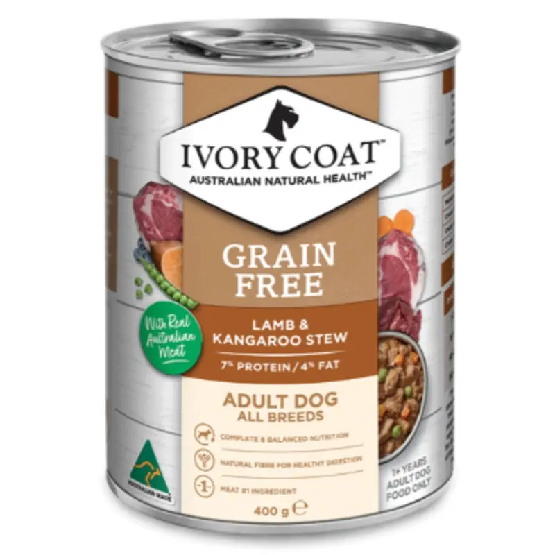 IVORY COAT WET LAMB & ROO STEW 460G