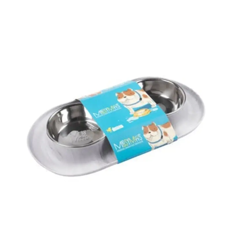 Messy Mutts Double Feeder Marble