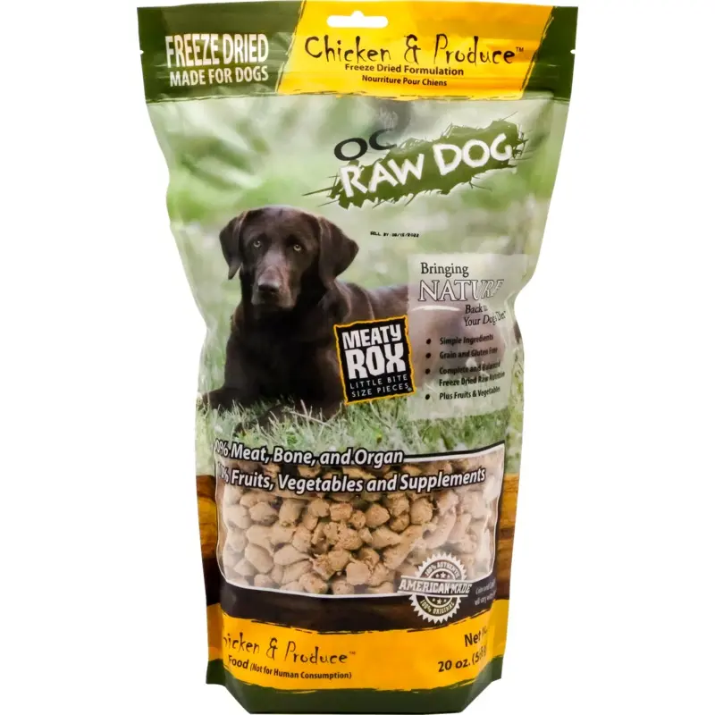 OC Raw Freeze Dried Rox Chicken Produce 20oz