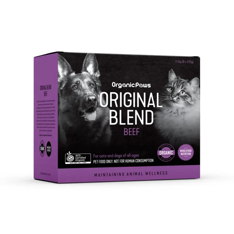 ORGANIC PAWS ORIGINAL BLEND BEEF 2.2KG