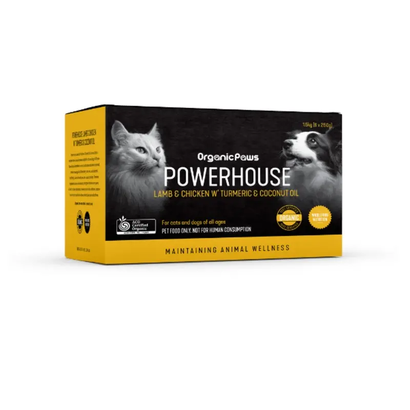 ORGANIC PAWS POWERHOUSE LAMB & CHICKEN 1.5KG