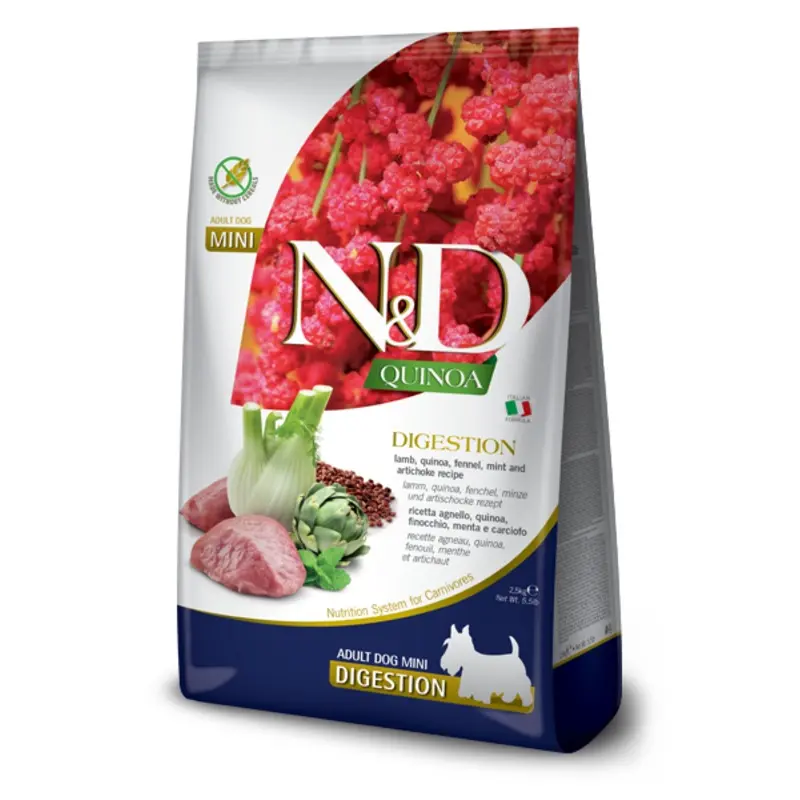 Farmina N&D K9 GF Quinoa Digestion Lamb Mini 5.5lb