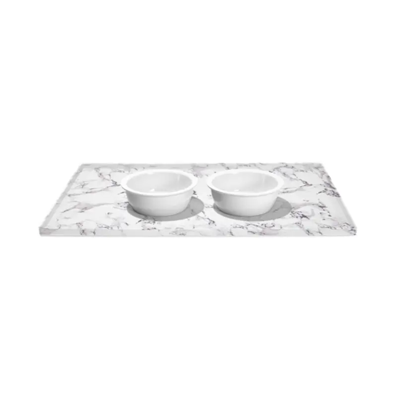 Pet Food Mat Marble