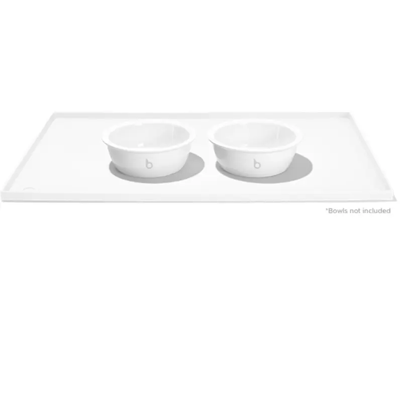 Pet Food Mat Pearl White