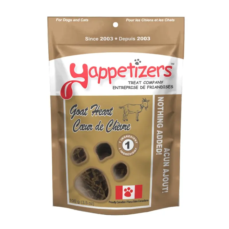 Yappetizers Dehydrated Goat Heart 3oz*