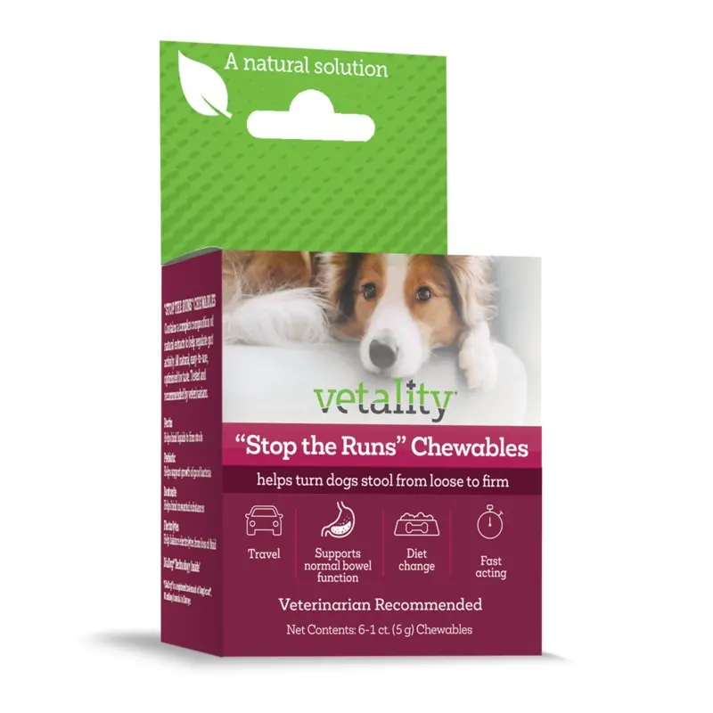 Vetality Stop The Runs Dog Chews