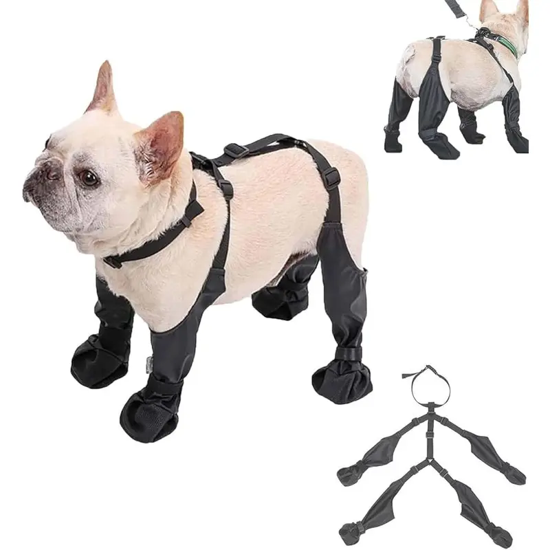 Canada Pooch Suspender Boots Black Short