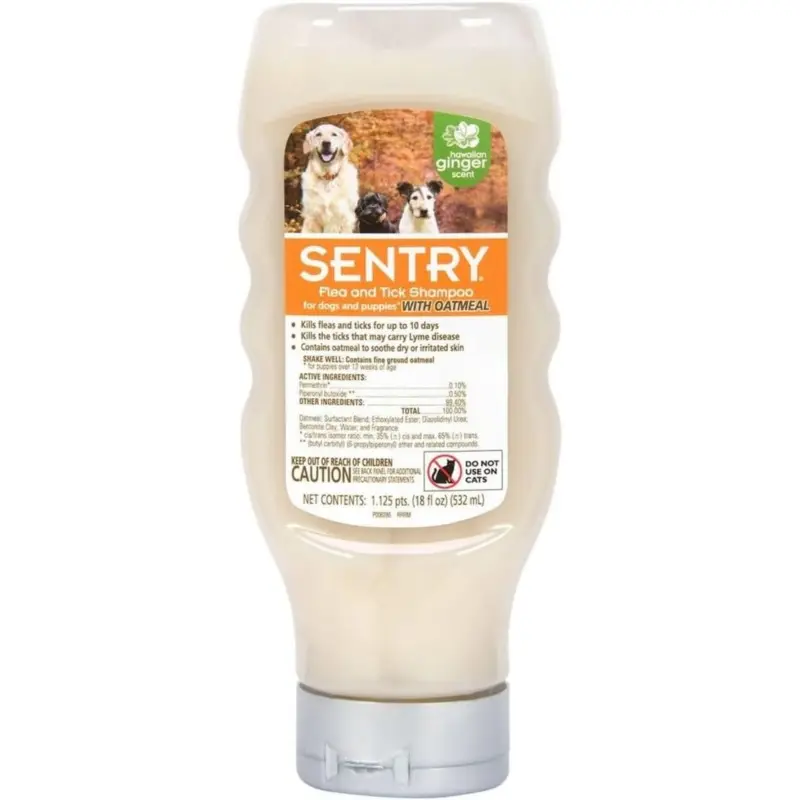 Sentry Flea Shampoo Oatmeal HI Ginger 18oz