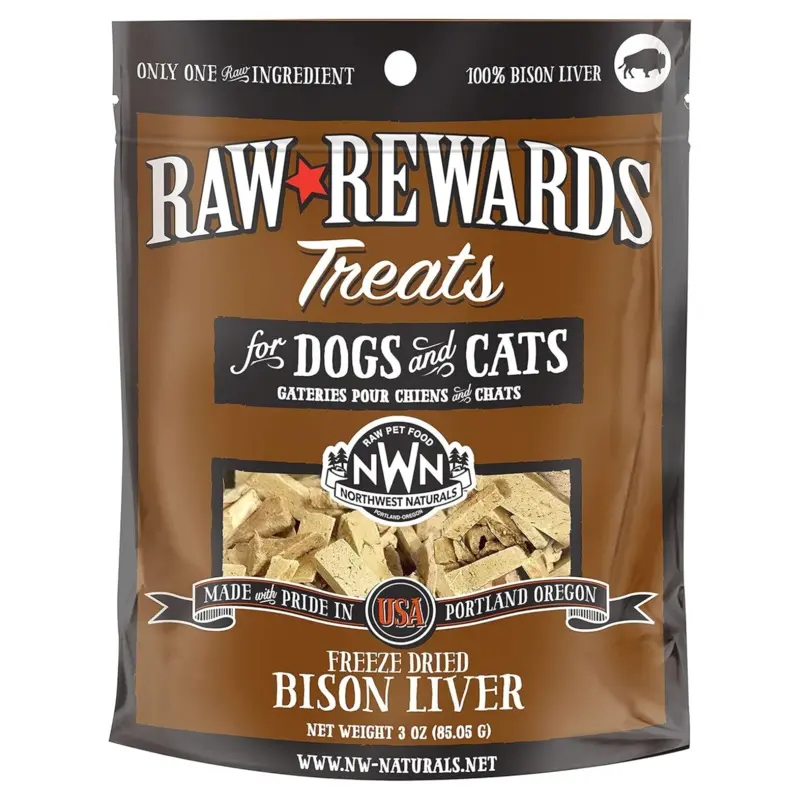 Northwest Naturals Freeze Dried Bison Liver Treat 3oz