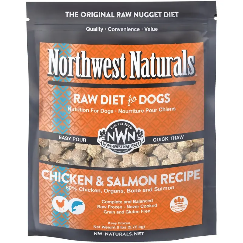 Northwest Naturals Frozen Raw Chicken Salmon Nuggets